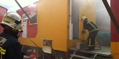 Incendio de una caravana del circo de Teresa Rabal en Pozuelo