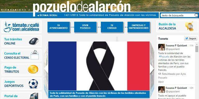 Susana Pérez Quislant manifiesta la solidaridad con los franceses en nombre de los pozueleros