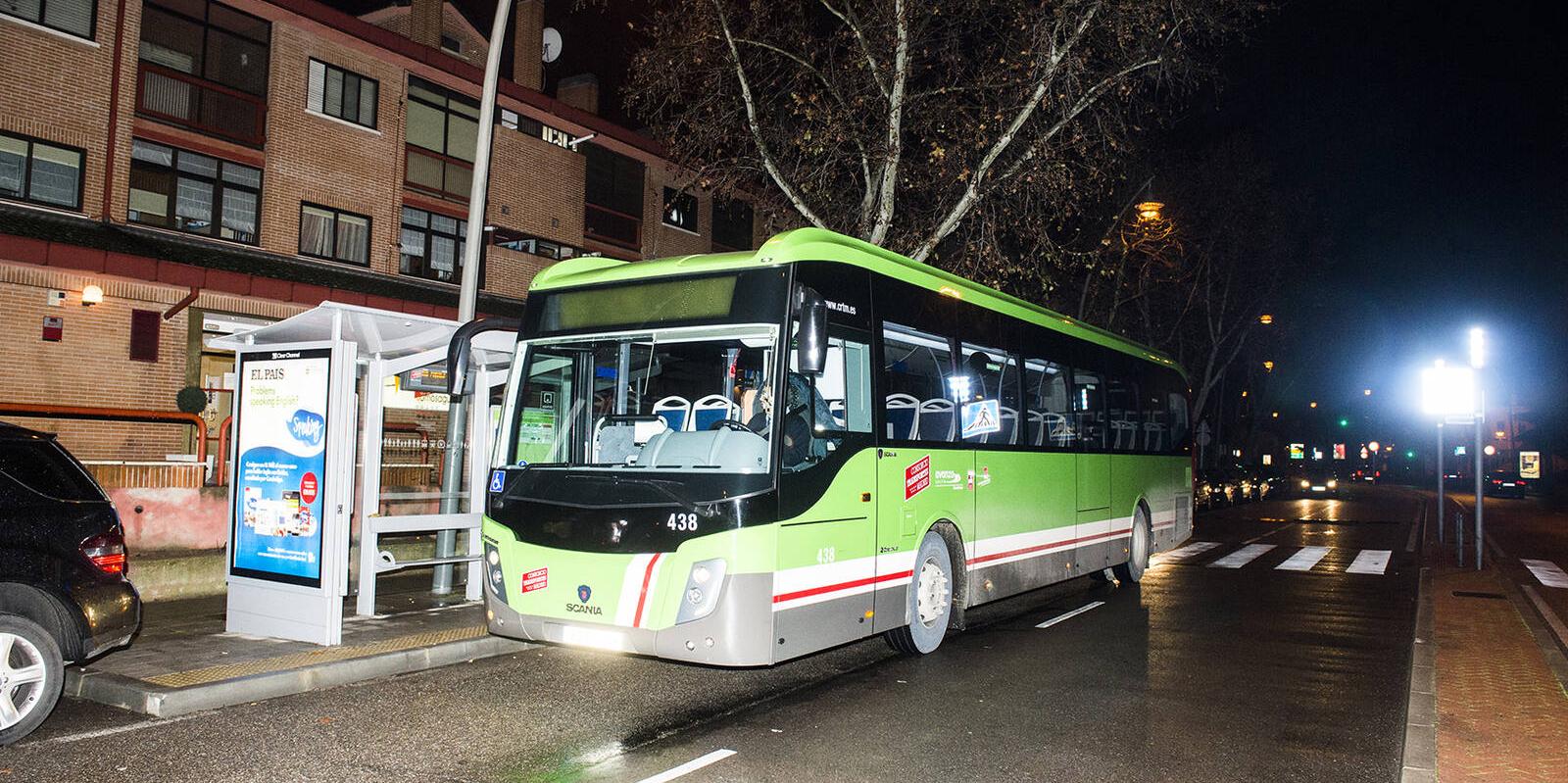 Todas las líneas nocturnas de autobús de Pozuelo cuentan ya con paradas nocturnas a demanda