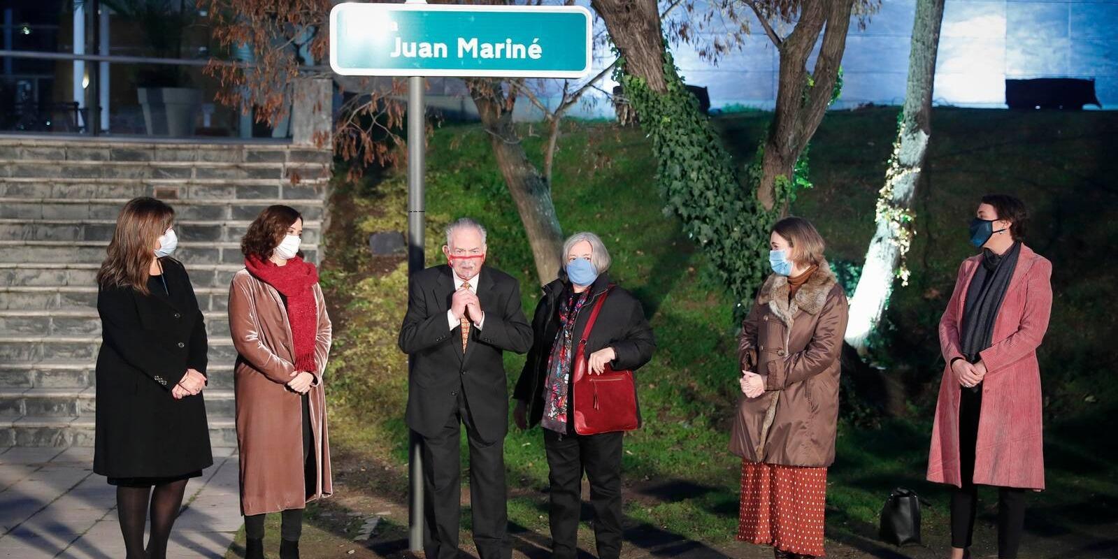 Ayuso y Quislant presiden el acto de homenaje a Juan Mariné en Ciudad de la Imagen