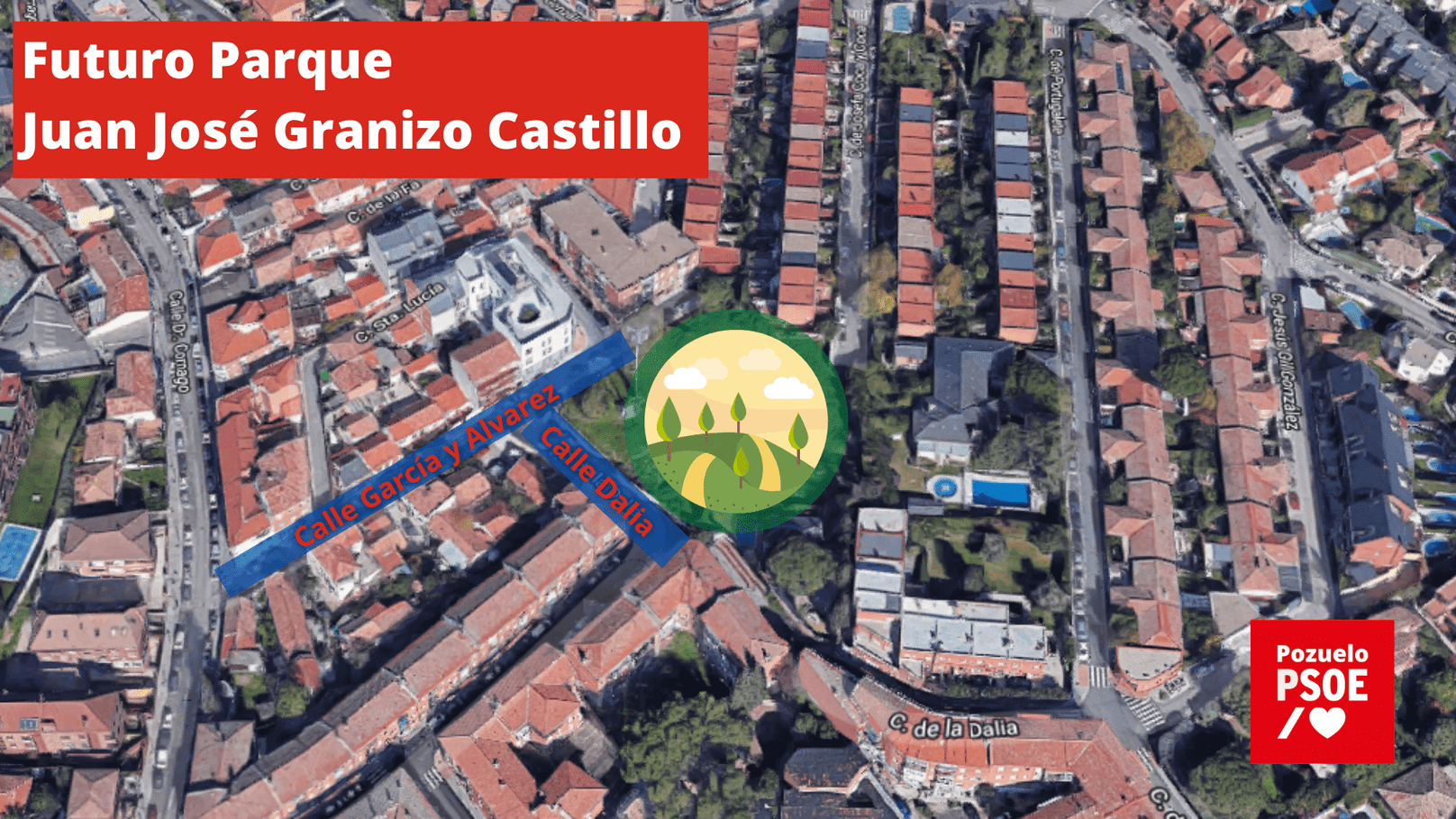 El PSOE apuesta por crear un parque en Pozuelo Pueblo
