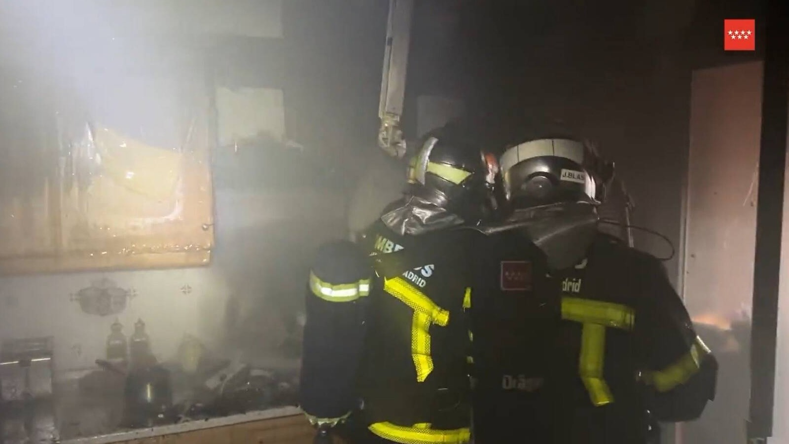 Una mujer intoxicada en Pozuelo por inhalación de humo tras un incendio