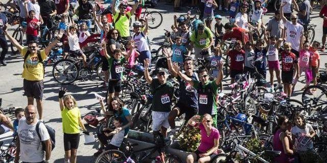 Pozuelo se inundó de ciclistas en la Fiesta de la Bici