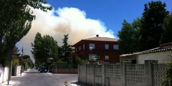 Extinguido el incendio ocurrido en la urbanización La Cabaña de Pozuelo