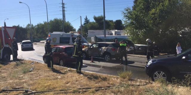 Un accidente múltiple en la M-503 provoca grandes retenciones en Pozuelo