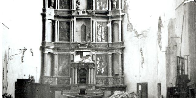 El antiguo retablo de la iglesia de la Asunción de Nuestra Señora