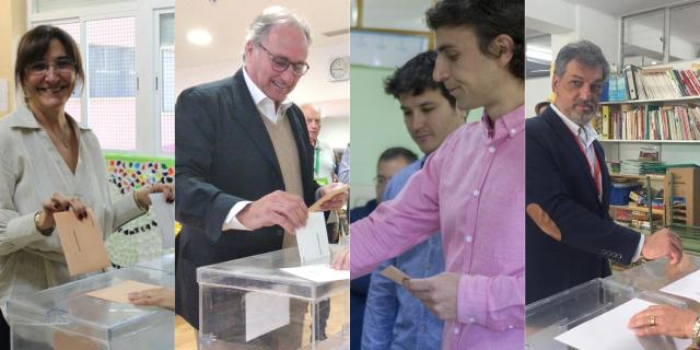 Los candidatos a la alcaldía de Pozuelo votan