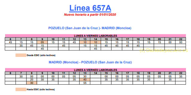 200128 horarios linea 657a