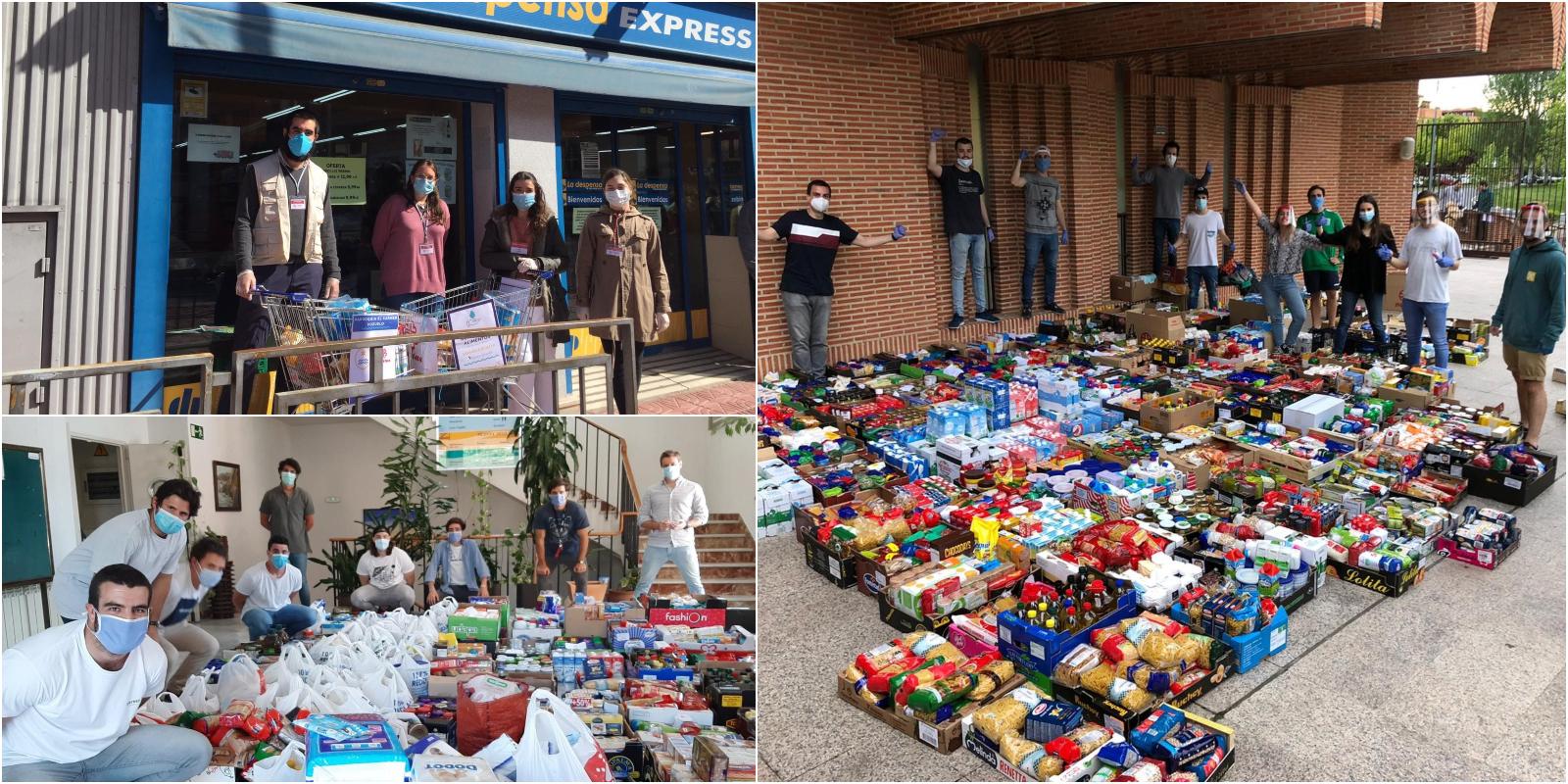 Más de 16.000 kilos de alimentos donados durante el fin de semana en campañas promovidas por jóvenes de Pozuelo