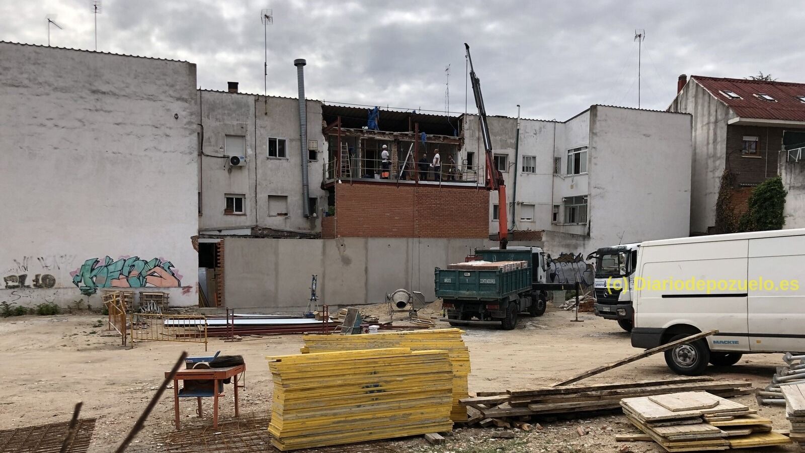 Comienza la reconstrucción de las viviendas de Benigno Granizo afectadas por la explosión