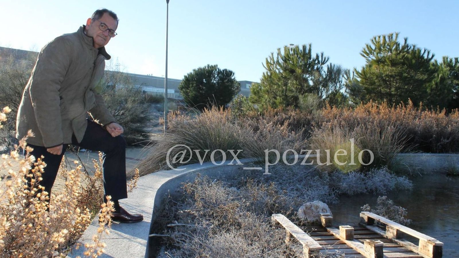 Vox Pozuelo denuncia el mal estado del parque que rodea el Polideportivo Valle de las Cañas