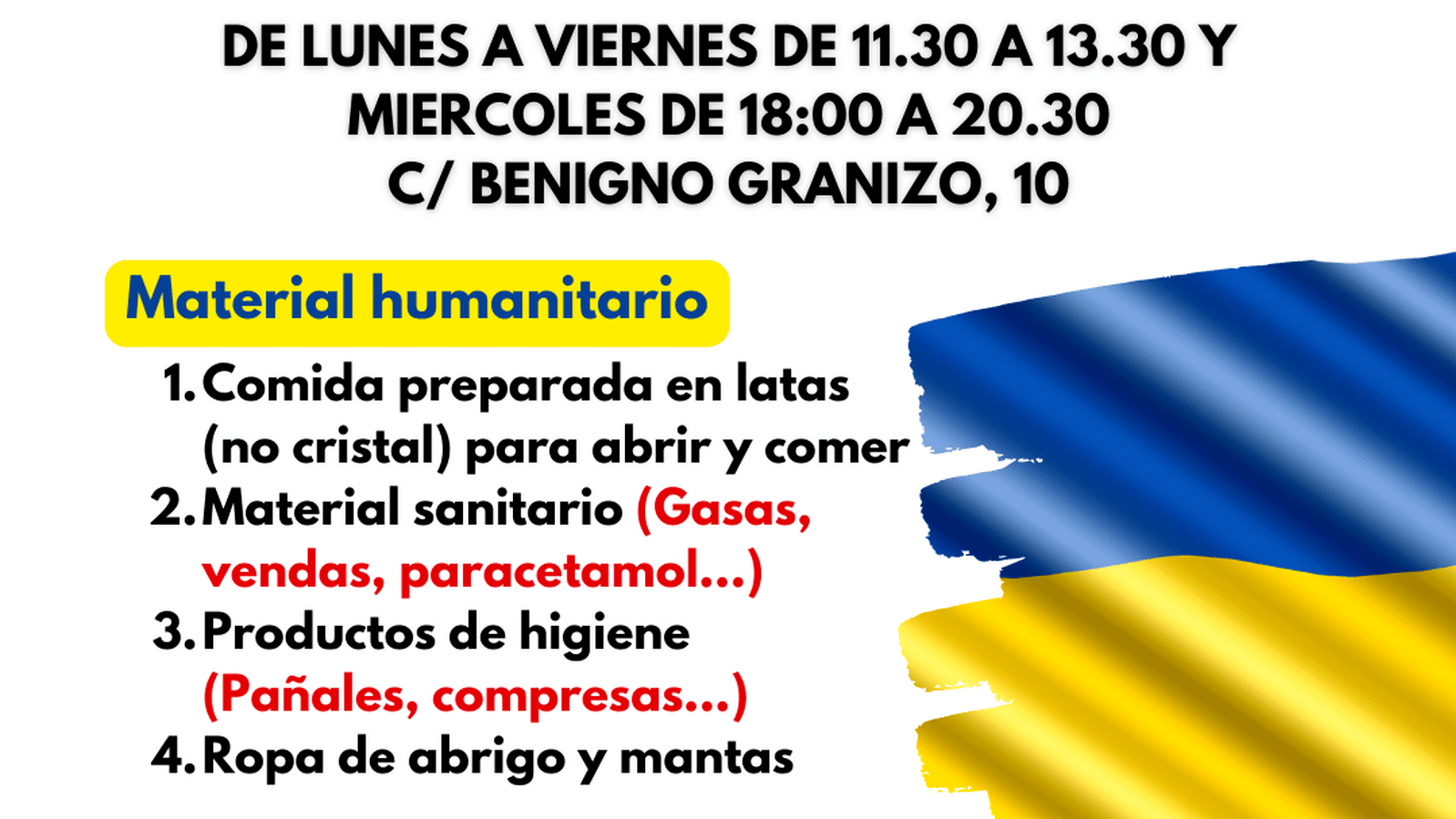 El PSOE recogerá ayuda en su sede para enviar material a Ucrania a través de la iniciativa de Ucramarket