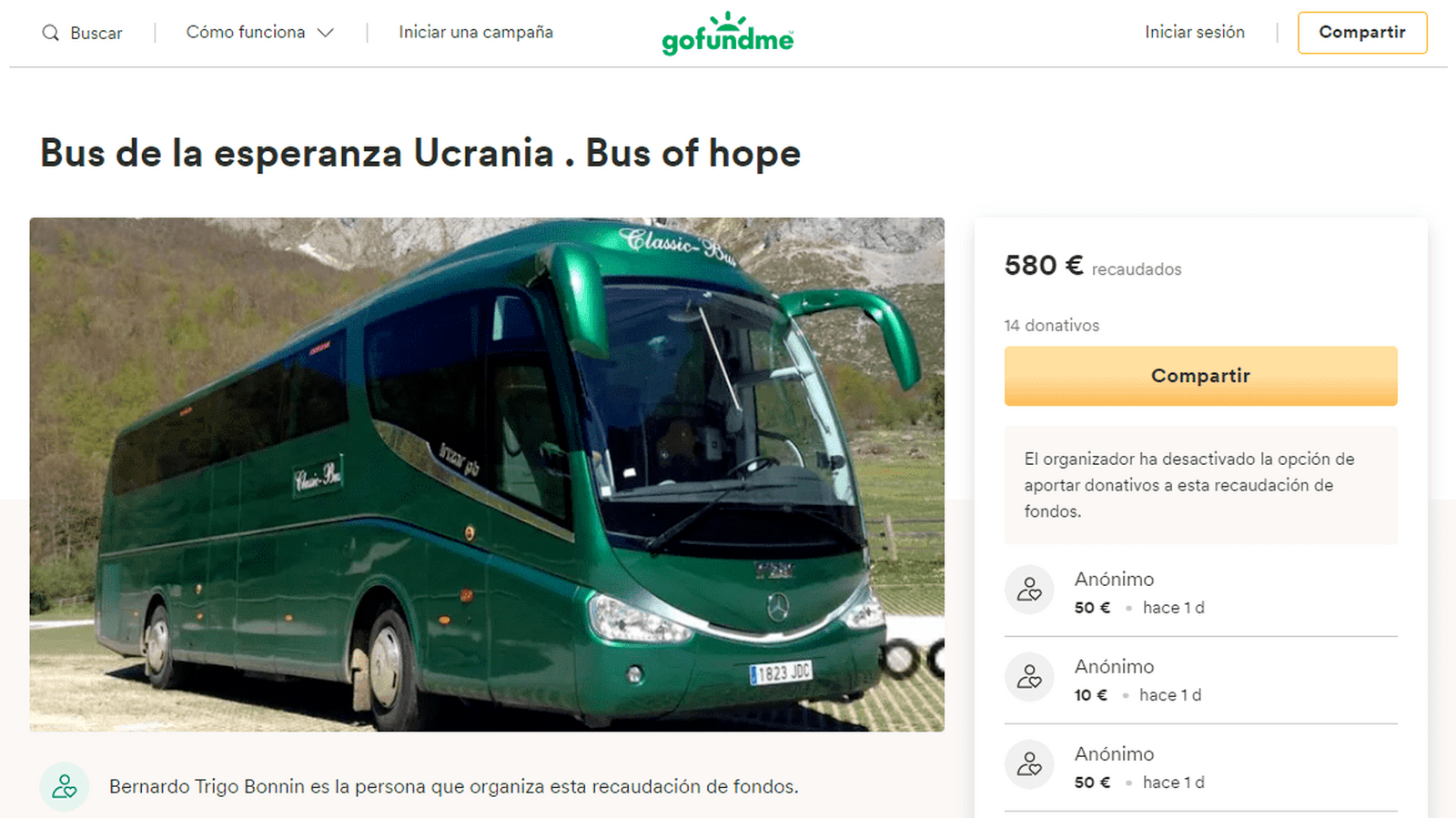 Un vecino de Pozuelo lanza un crowdfunding para enviar a la frontera de Ucrania con Polonia un autobús con ayuda que regresará con refugiados