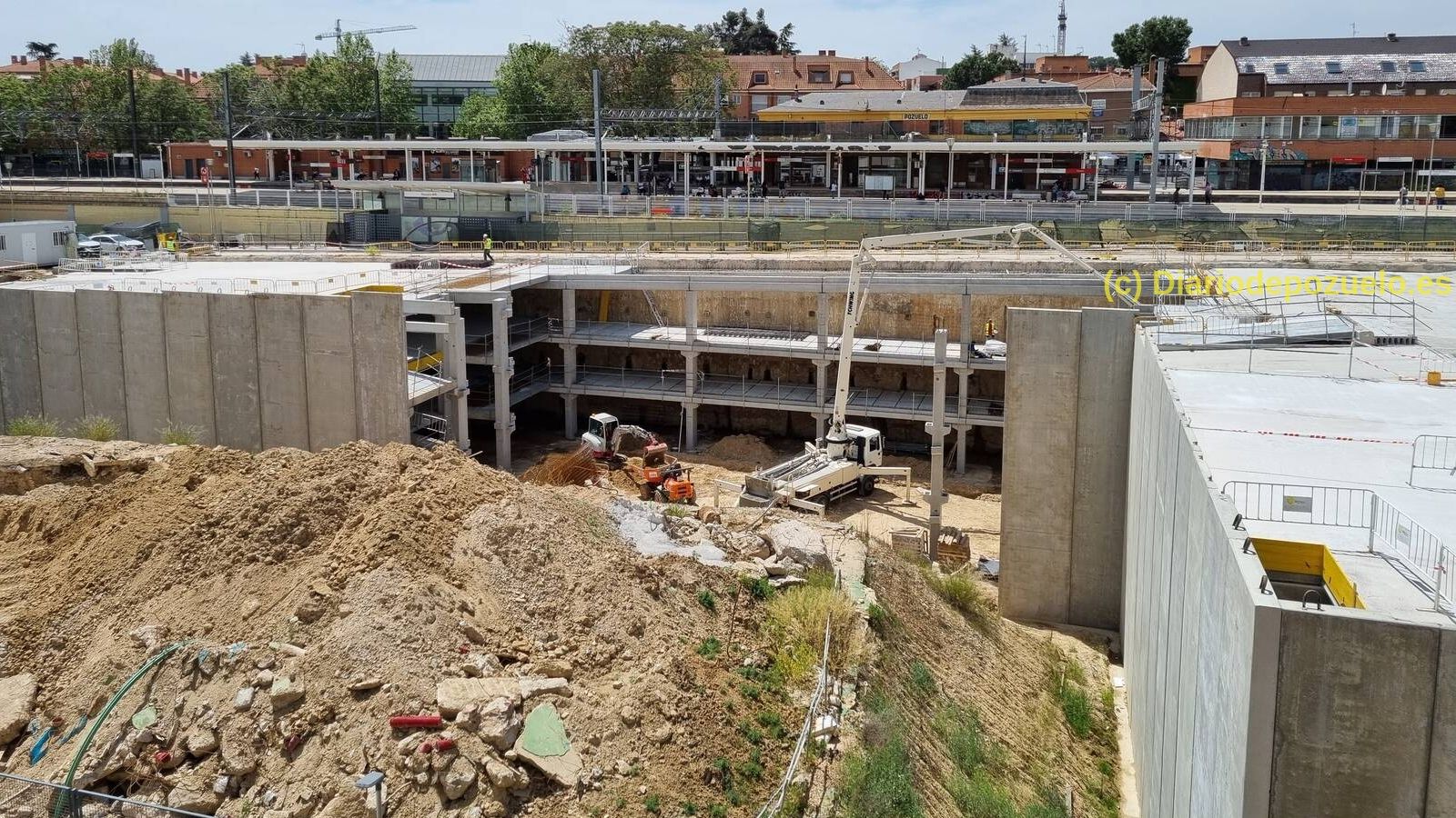 Las obras del estacionamiento de La Estación finalizarán en noviembre