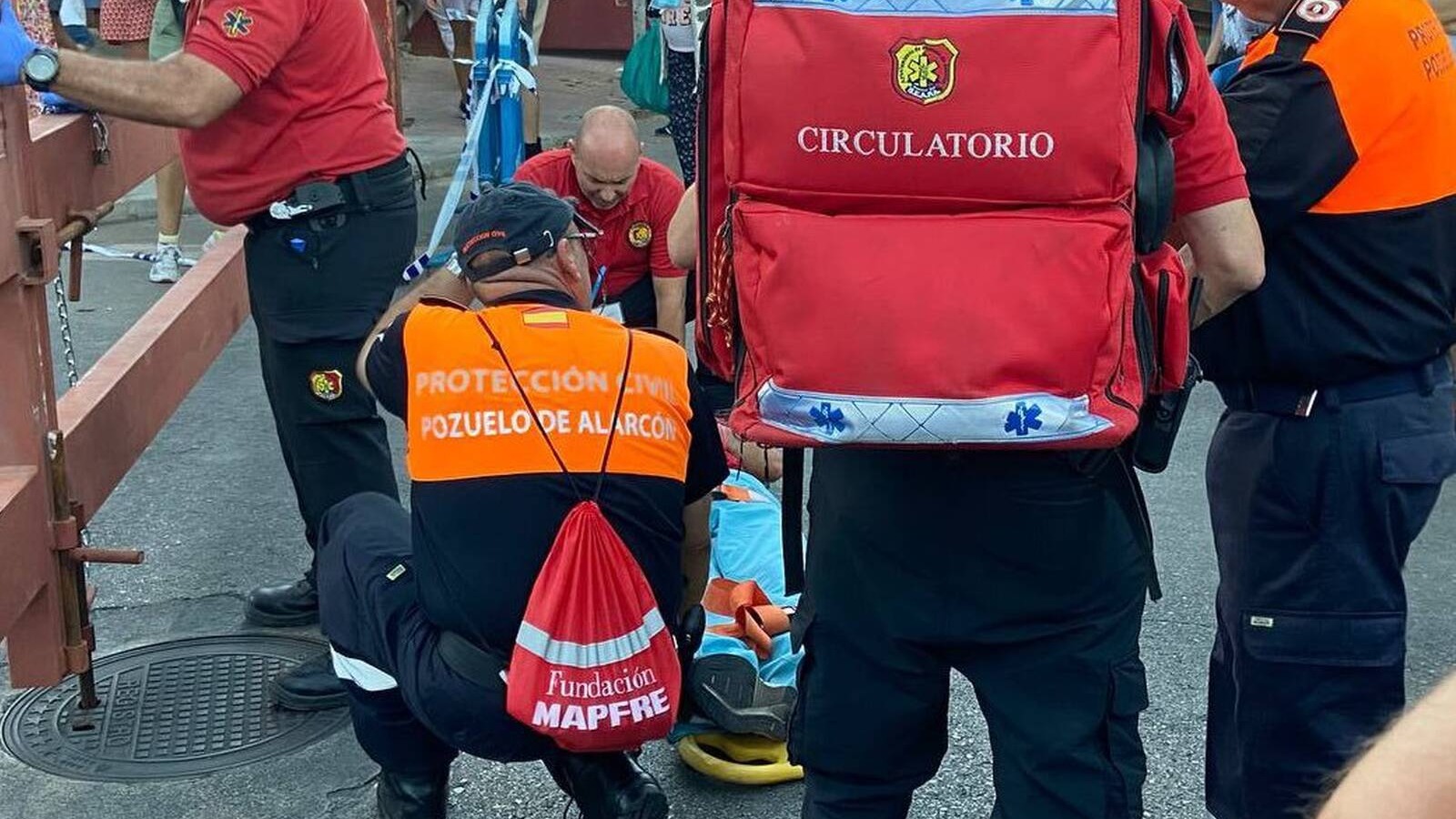 Un hombre atendido con un traumatismo en la cabeza en el segundo encierro de las fiestas de la Consolación 