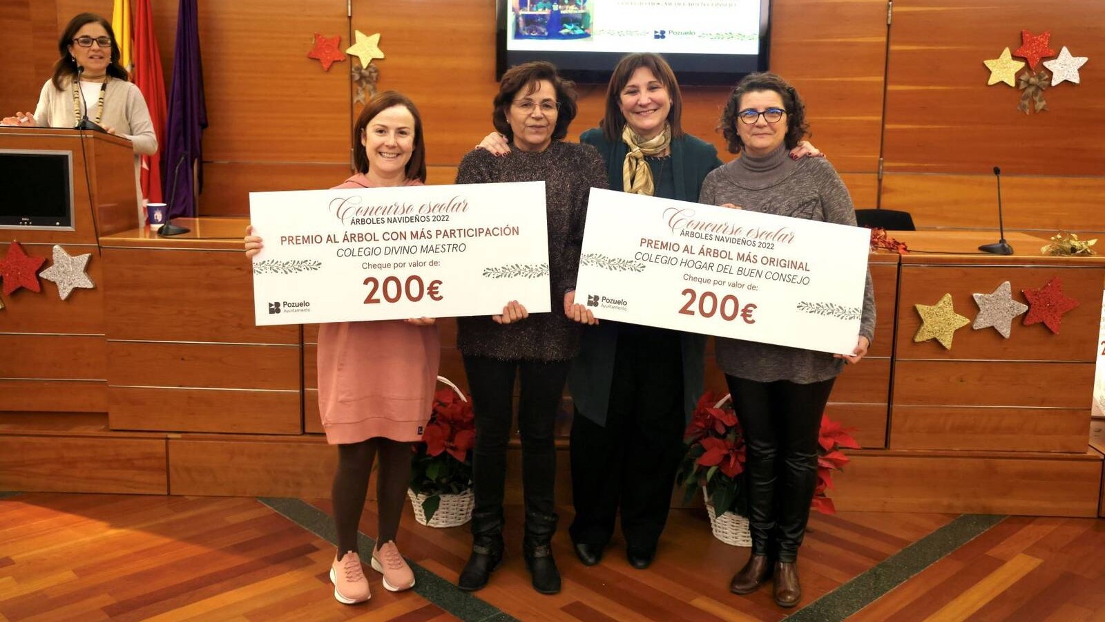 Entregados los premios de los concursos escolares de belenes, árboles y felicitaciones