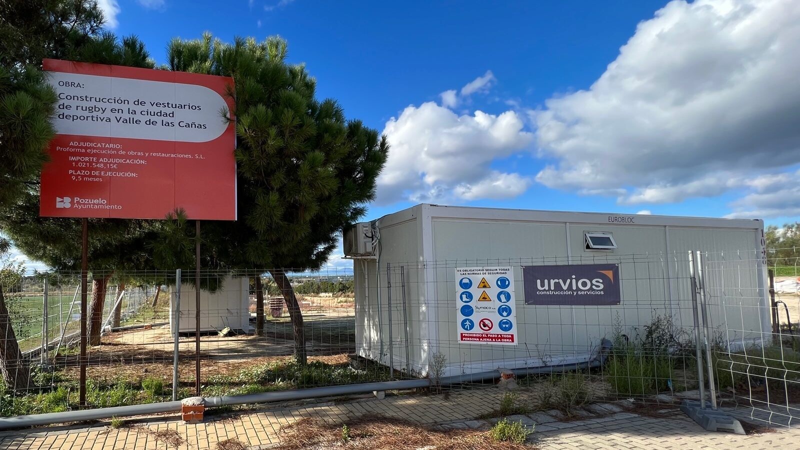 El proyecto de vestuarios de rugby en Pozuelo: incremento de coste y paralización de las obras