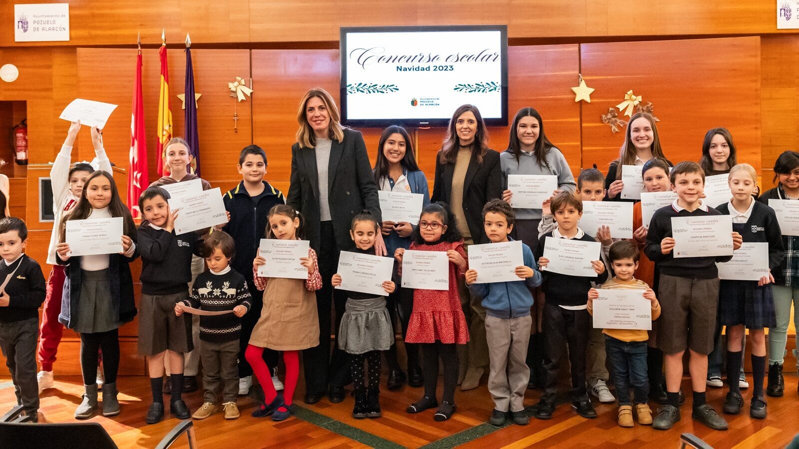 Premiados los participantes del concurso escolar navideño de Pozuelo