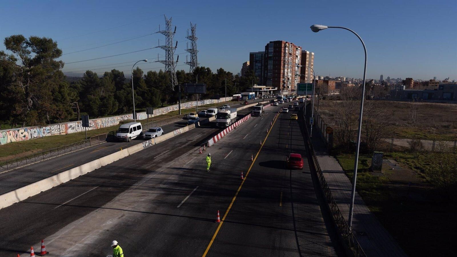 Las obras en la A-5 provocan una caída del servicio de Movistar en Pozuelo de Alarcón