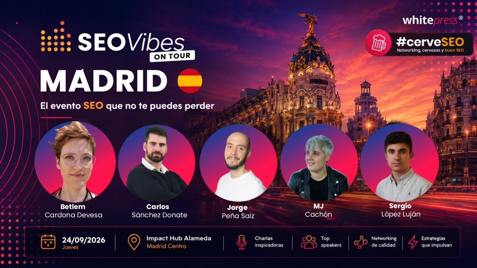 Madrid recibirá SEO Vibes on Tour 2026 el 24 de septiembre