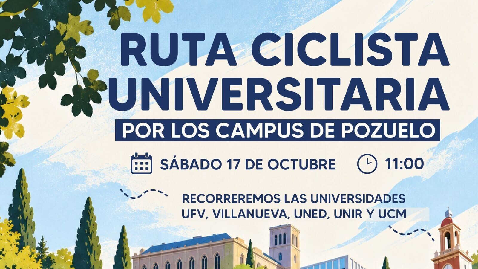 Más de cien universitarios recorrerán Pozuelo en bicicleta